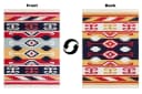 Tapiso Teppich AZTECA Bunt/Rot mit Fransen Bild 3