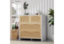 Celya Sideboard 4-Schubladen-Rattanschrank Massivholzgriffe Bild 2