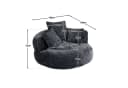 Celya Sitzsack Lazy Sofa Schwarz mit 3 Kissen Bild 1