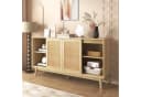 Celya Sideboard Kombikommode mit 3 Schiebetüren aus echtem Rattan und 2 Schubladen Bild 3