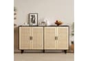Celya Sideboard 158CM 4-türiger Rattanschwarz Bild 2