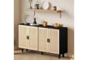 Celya Sideboard 158CM 4-türiger Rattanschwarz Bild 3