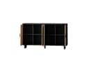 Celya Sideboard 158CM 4-türiger Rattanschwarz Bild 4