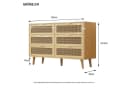 Celya Kommode Sideboard 6 Schubladen Walnuss Holz Bild 1