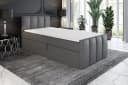 A&J MöbelLand GmbH Boxspringbett FUNI mit Bettkasten und Topper grau Bild 1