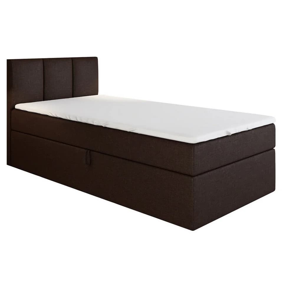 A&J MöbelLand Boxspringbett Einzelbett mit Bettkasten & Topper - Bild 2