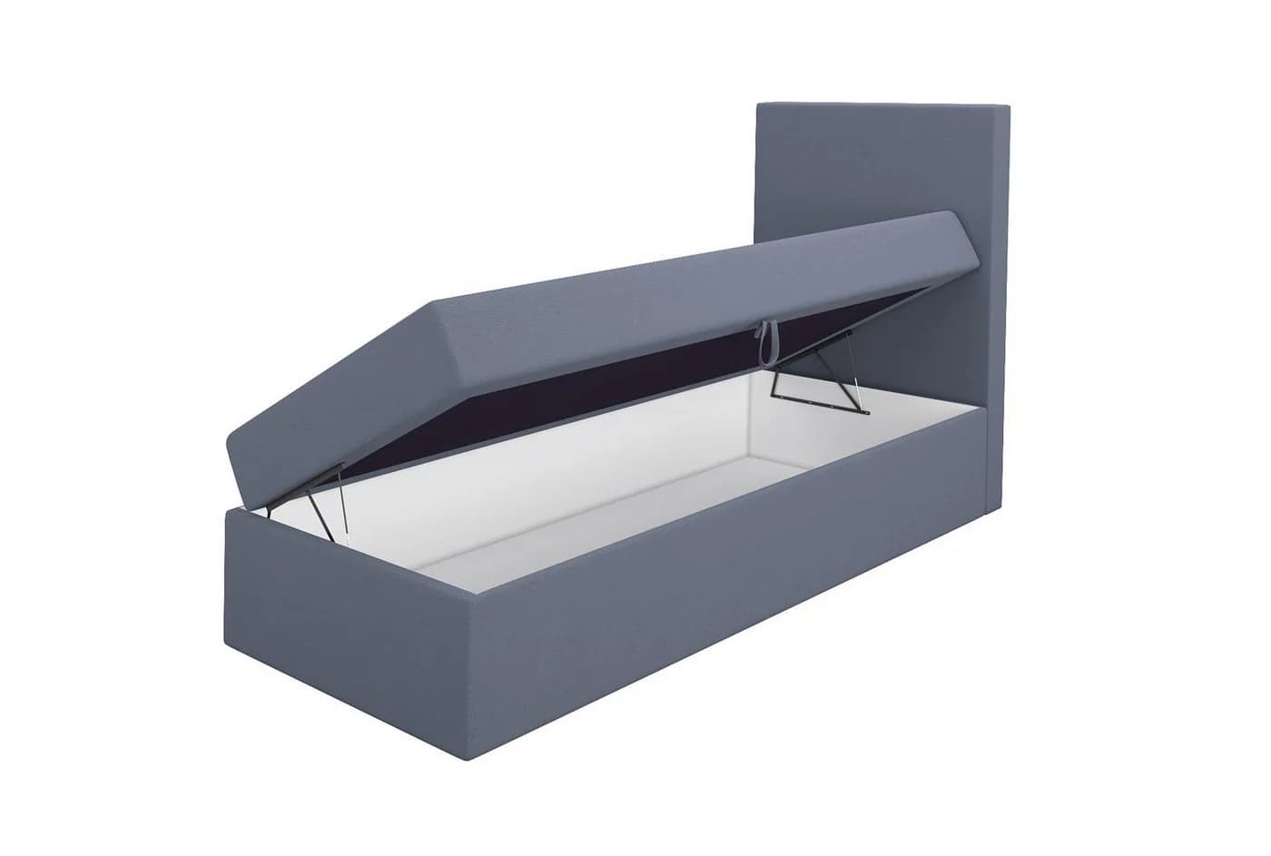 A&J MöbelLand Boxspringbett Einzelbett mit Bettkasten & Topper - Bild 4