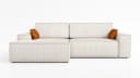A&J MöbelLand Ecksofa TOR mit Bettkasten und Schlaffunktion Cream Bild 2