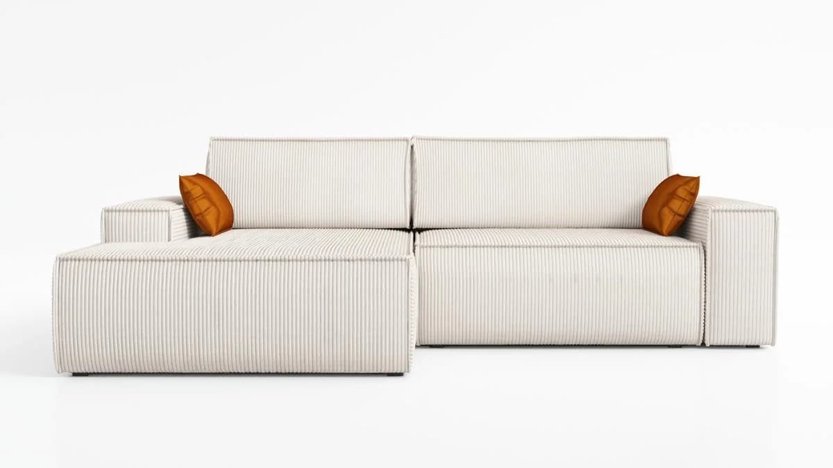 A&J MöbelLand Ecksofa TOR mit Bettkasten und Schlaffunktion Cream - Bild 2