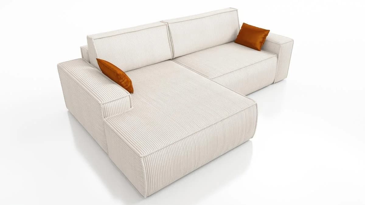 A&J MöbelLand Ecksofa TOR mit Bettkasten und Schlaffunktion Cream - Bild 5
