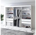 A&J MöbelLand Schiebetürenschrank VILUNO Schwarz mit 4 Schubladen und Spiegel Bild 3