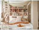 QMM TraumMöbel Himmelbett Calgary 160x200 sandbeige mit Bettkasten und Regal Bild 4
