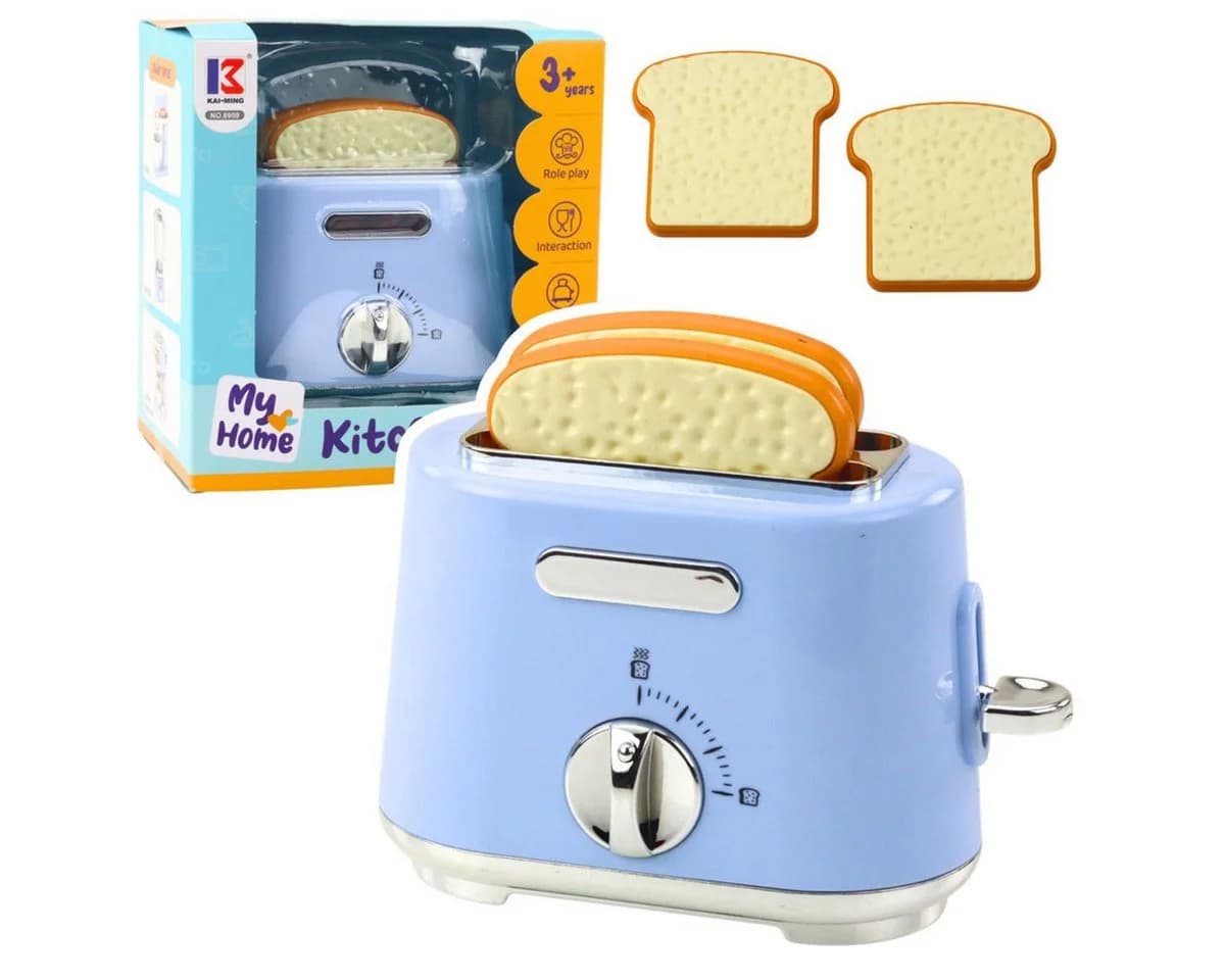 Wisam Kinder-Küchenset Kinderküchentoaster mit Toast-Auswurf, Blau