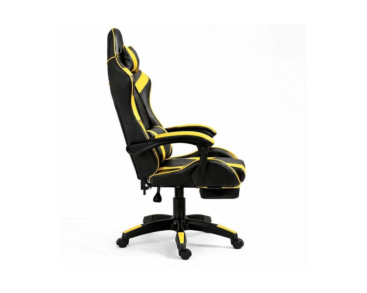 Wisam Gaming-Stuhl mit Fußstütze und Neigungsfunktion Schwarz/Gelb - Bild 5