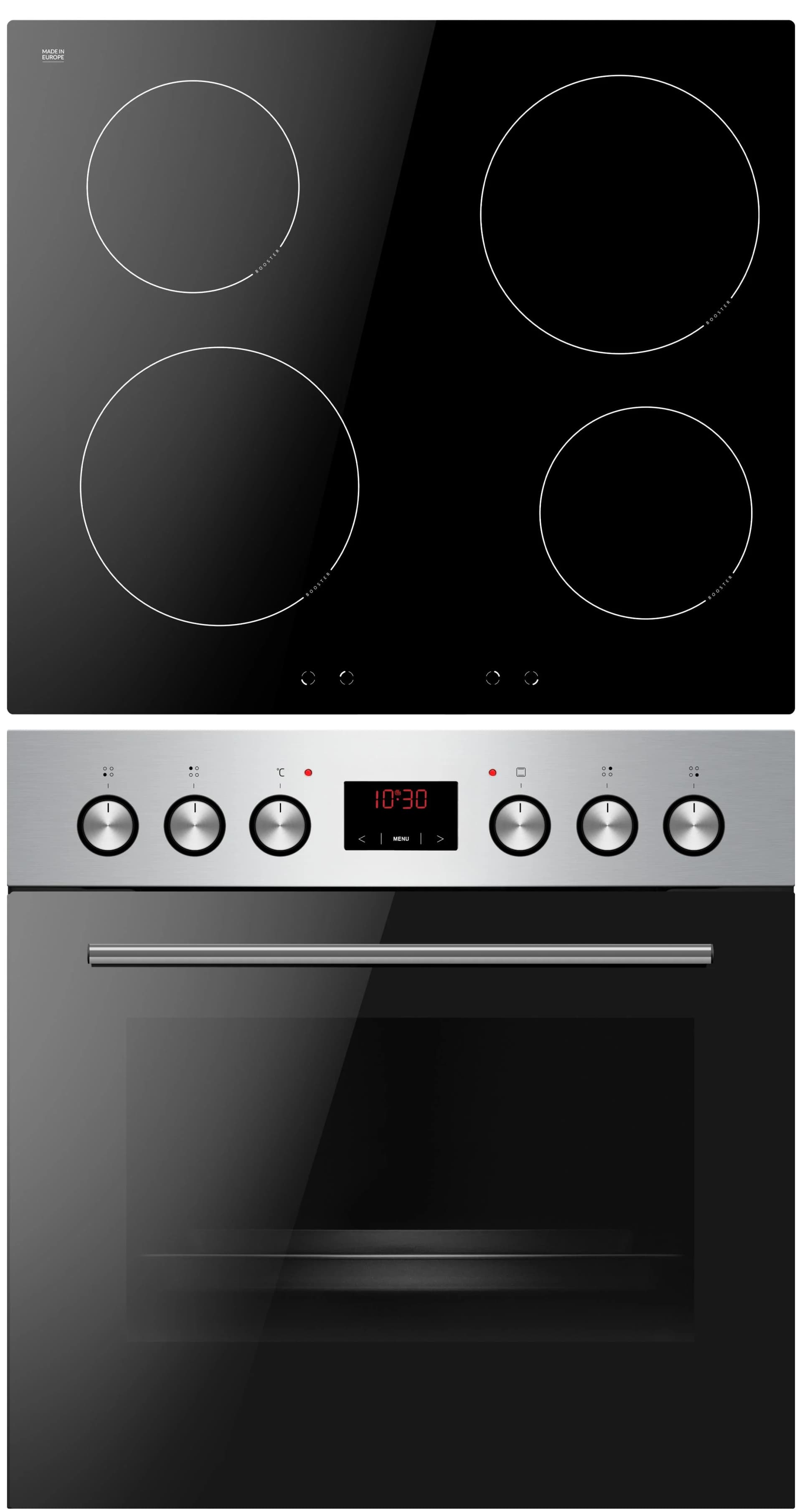 AMICA Induktions Herd-Set EHI 935 333 E Edelstahl A