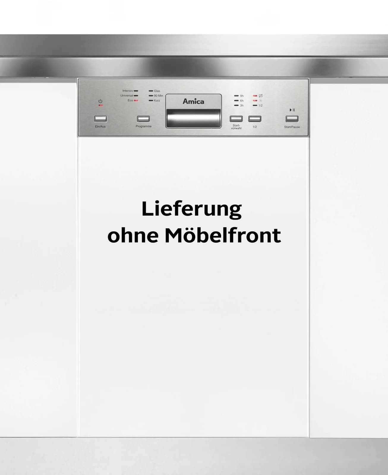 AMICA Geschirrspüler teilintegrierbar Silber