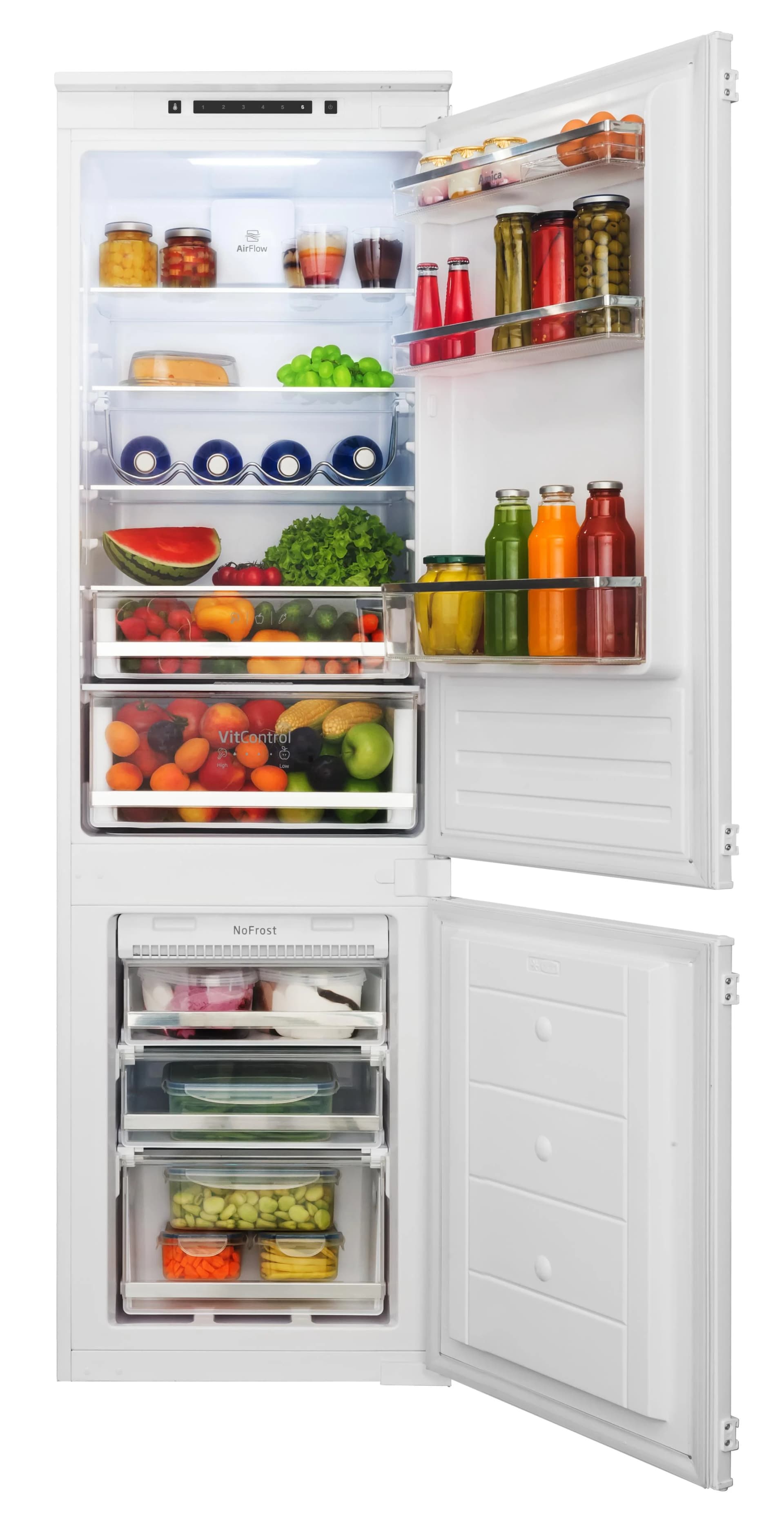 AMICA Einbaukühlgefrierkombination EKGCS 387 931 NoFrost Inverter Kompressor