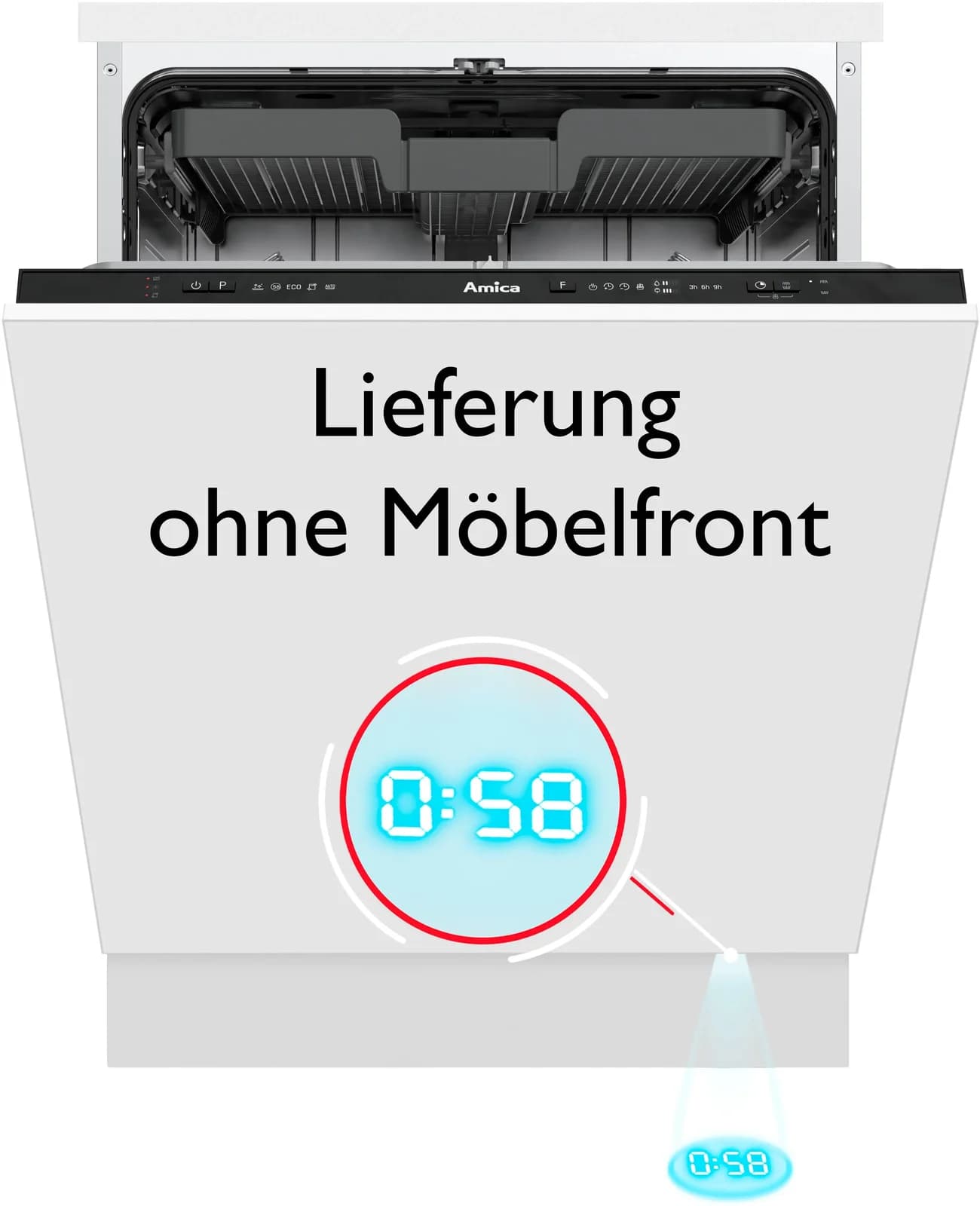 AMICA Geschirrspüler EGSPV 594 300 Voll integriert Silber