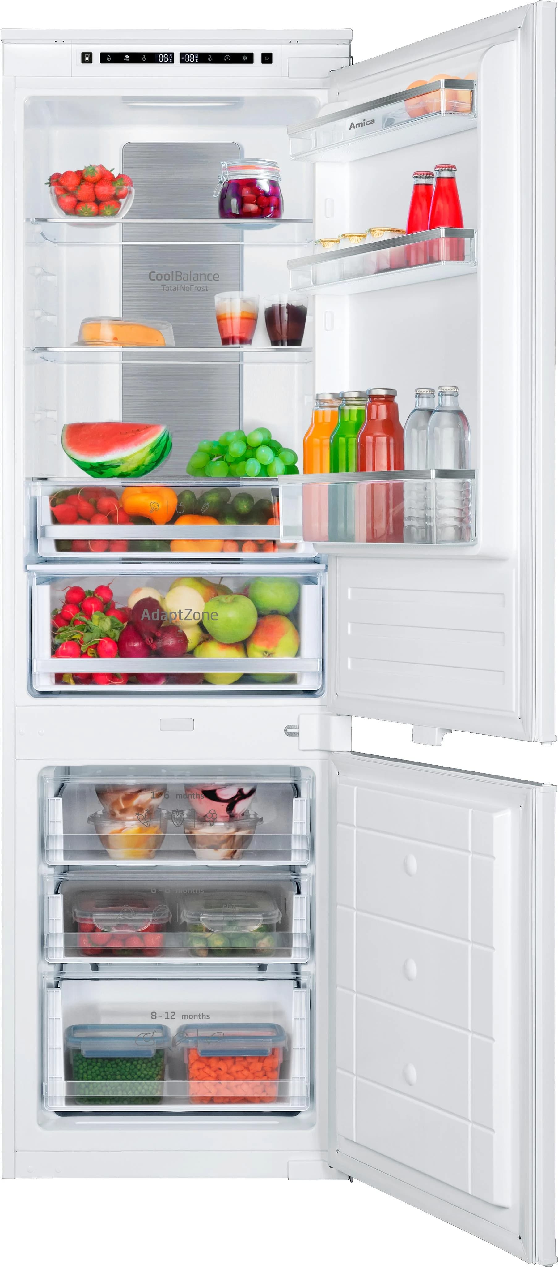 AMICA Einbaukühlgefrierkombination EKGCX 387 960 Inverter-Kompressor