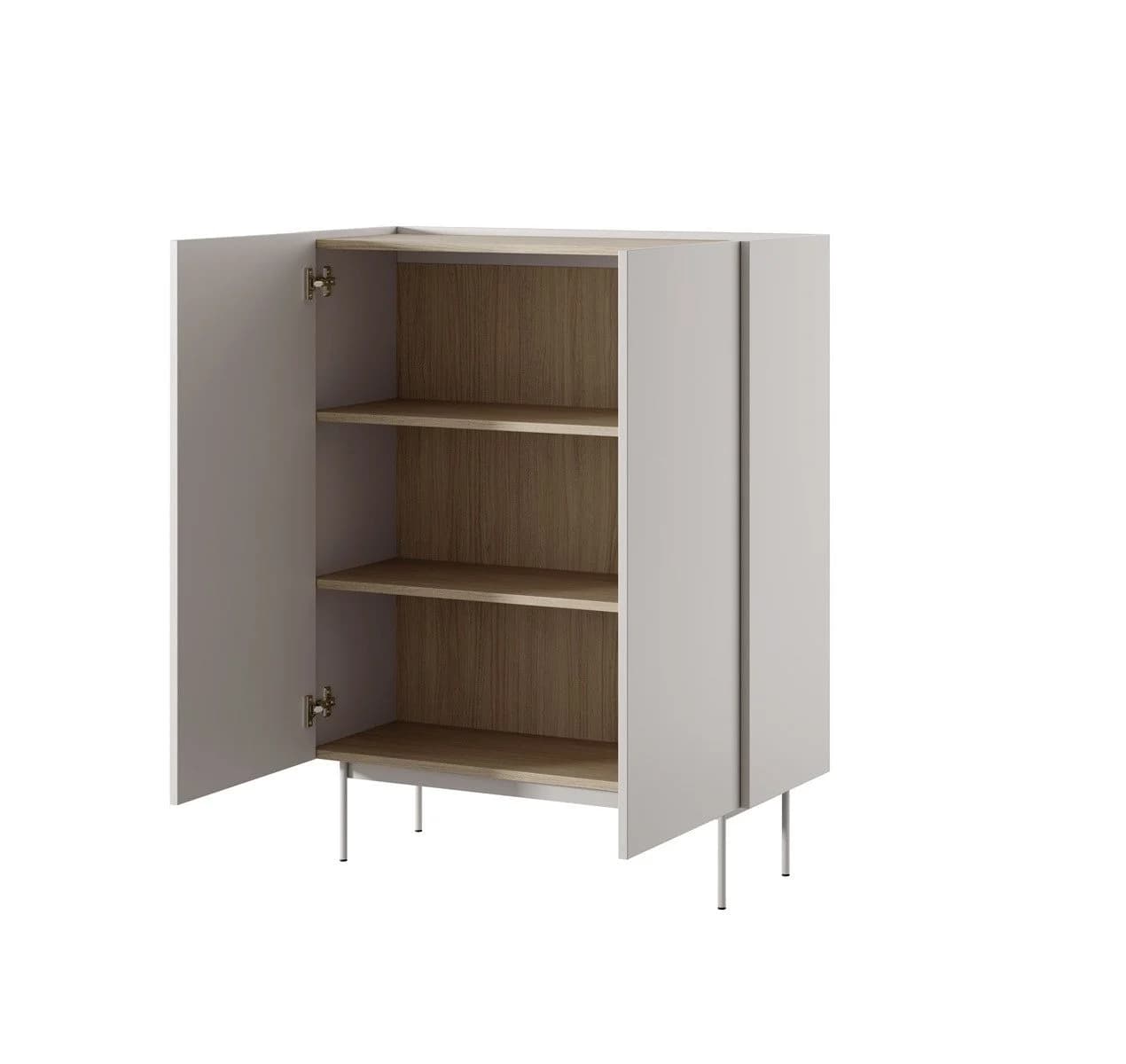Compleo Kommode ZOTI Modern Beige/Eiche Ohne Griffe - Bild 3