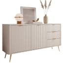 Compleo Kommode BELLO mit 3 Schubladen und 2 Türen Beige Bild 2