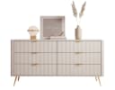 Compleo Schubkastenkommode 6 Schubladen Beige Glamour-Design Bild 2