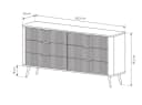 Compleo Schubkastenkommode 6 Schubladen Beige Glamour-Design Bild 5