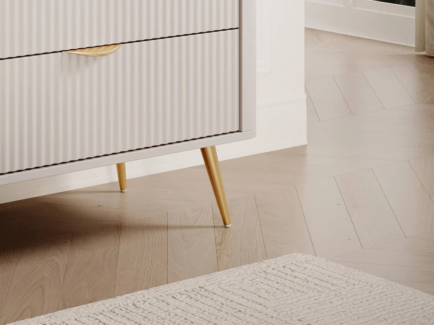 Compleo Kommode Modern Beige mit Schubladen und Drehtür - Bild 3