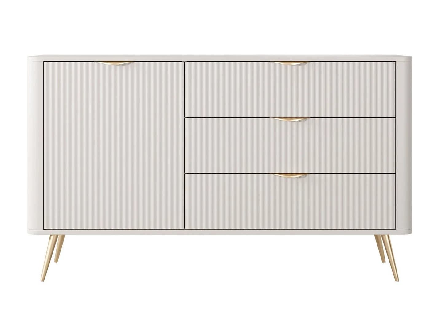 Compleo Kommode Modern Beige mit Schubladen und Drehtür - Bild 4