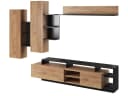Compleo Wohnwand MONIAS TV-Lowboard 2x Schrank hängend Regal Beige Bild 2
