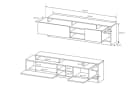 Compleo Wohnwand MONIAS TV-Lowboard 2x Schrank hängend Regal Beige Bild 5