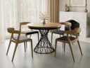 Compleo Esstisch Runder Ausziehtisch Loft Stil Eiche Craft Bild 2