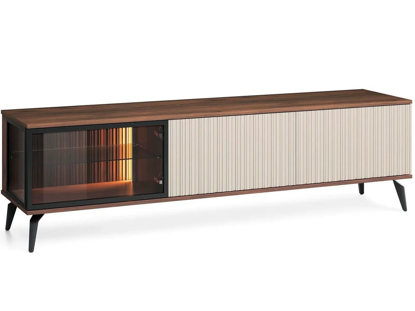 Compleo TV-Schrank VIVIN dreitürig mit geriffelter Front - Bild 3