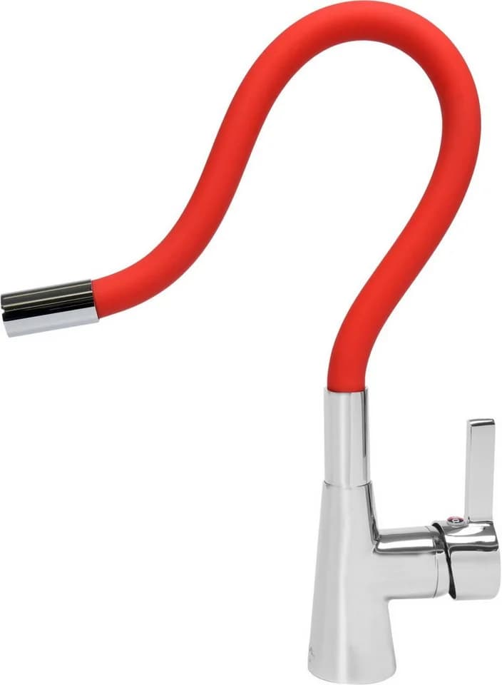 TRIZERATOP Flexible Küchenarmatur Rot mit Soft-Touch-Auslauf