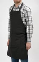 TRIZERATOP Grillschürze aus Baumwolle mit 3 Taschen, Schwarz Bild 3