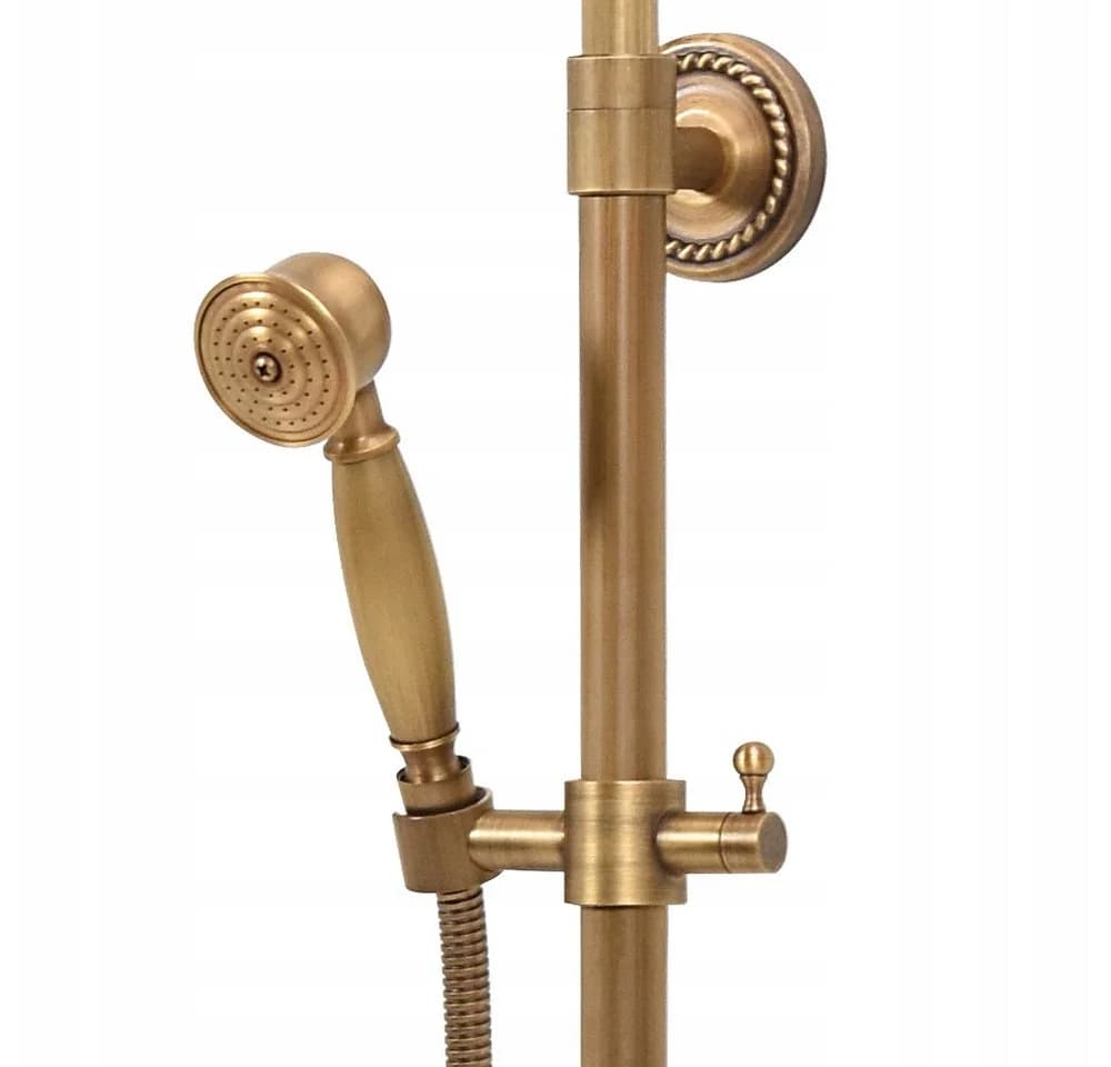 TRIZERATOP Duschsäule RETRO BRONZE mit Regenbrause und Luftsprudler