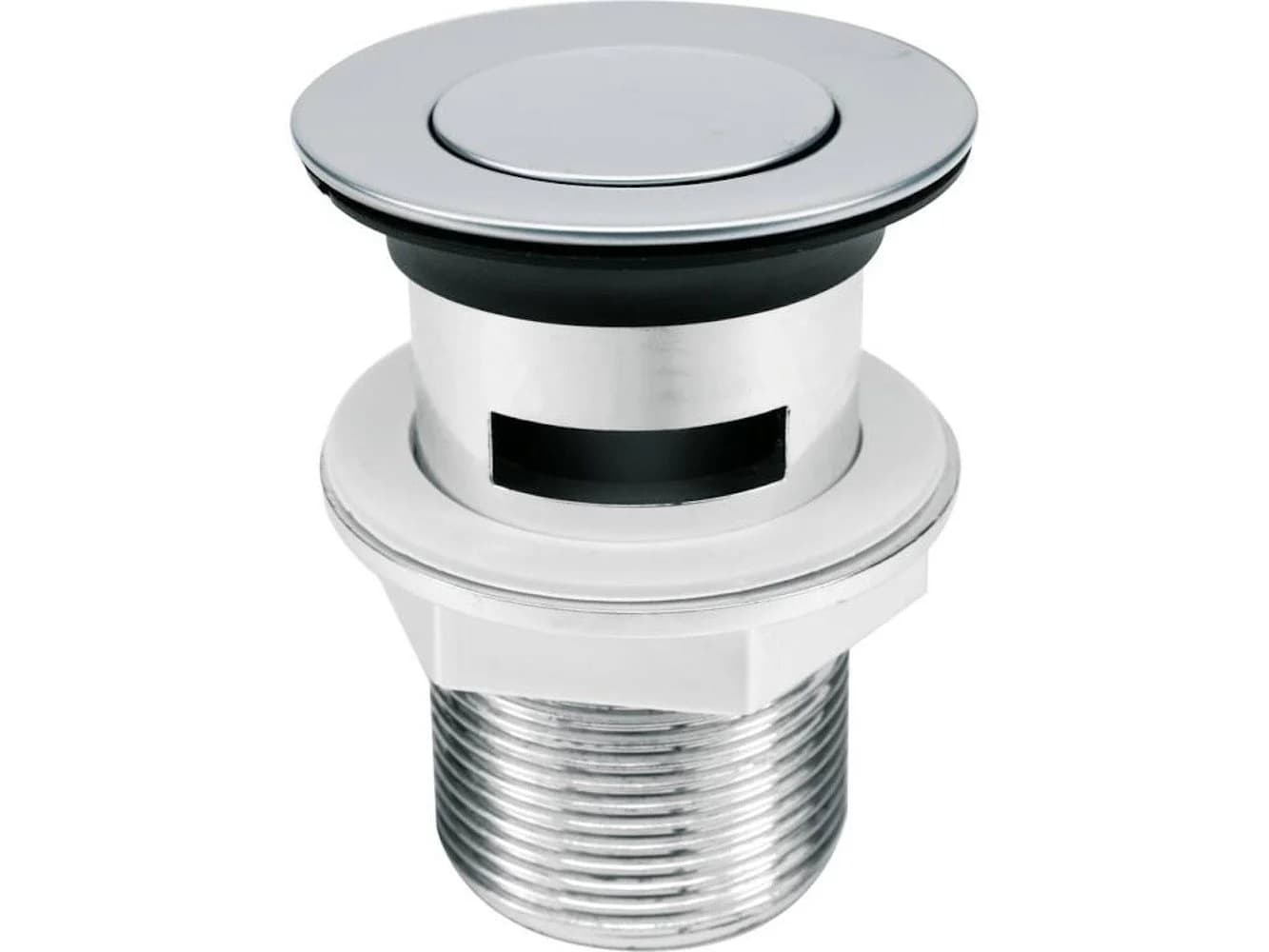 TRIZERATOP Waschbeckenstöpsel Chrom Pop Up 1 1/4" mit Überlauf