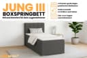 Deine Möbel 24 Boxspringbett JUNG 3 mit Bettkasten & Topper Anthrazit Bild 3