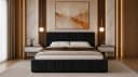 MARPUR Polsterbett ALMA Schwarz Velours mit Bettkasten & Lattenrost Bild 2