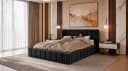 MARPUR Polsterbett ALMA Schwarz Velours mit Bettkasten & Lattenrost Bild 5