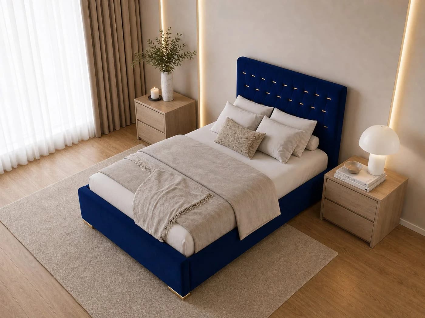 MARPUR Polsterbett GOLDEN PREMIUM Blau mit Bettkasten - Bild 4