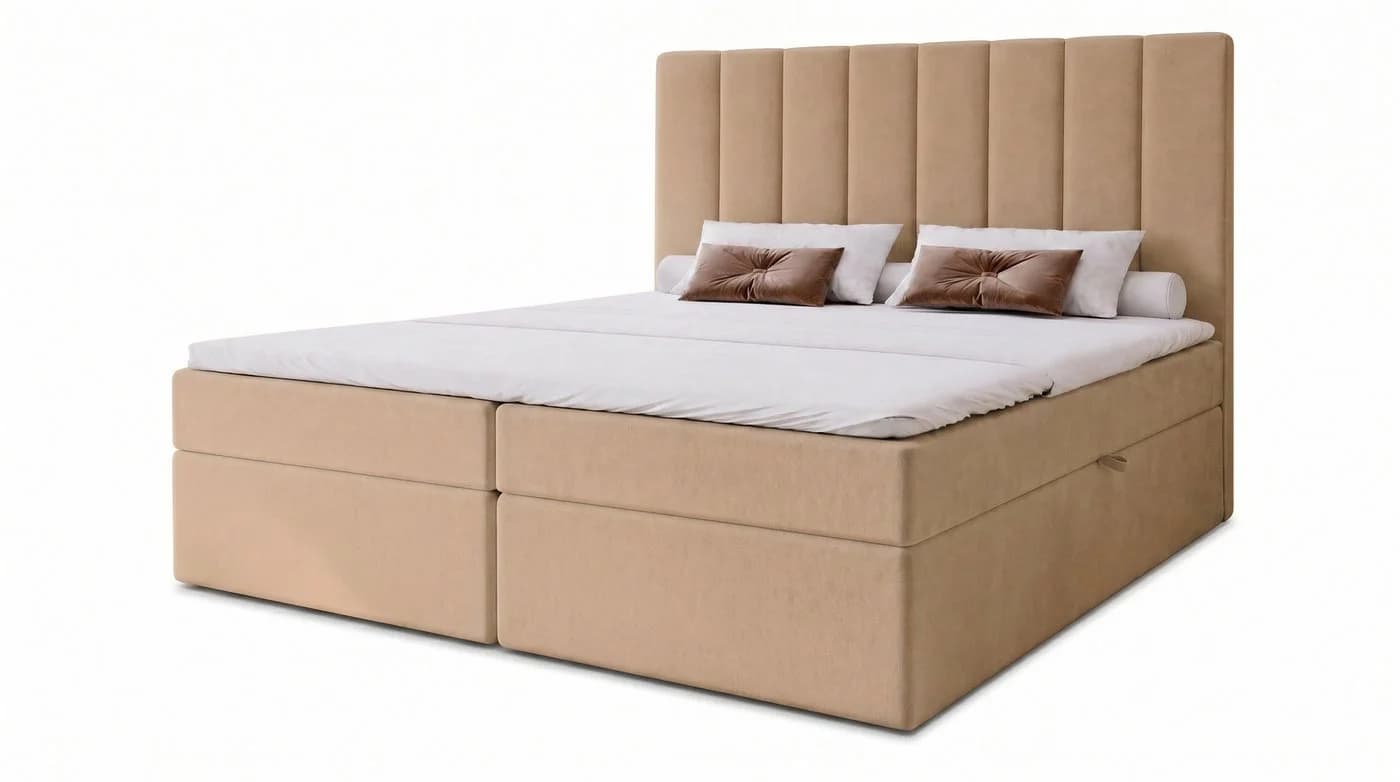 MARPUR Boxspringbett NERO mit 2 Bettkästen & Bonellfederkern H3
