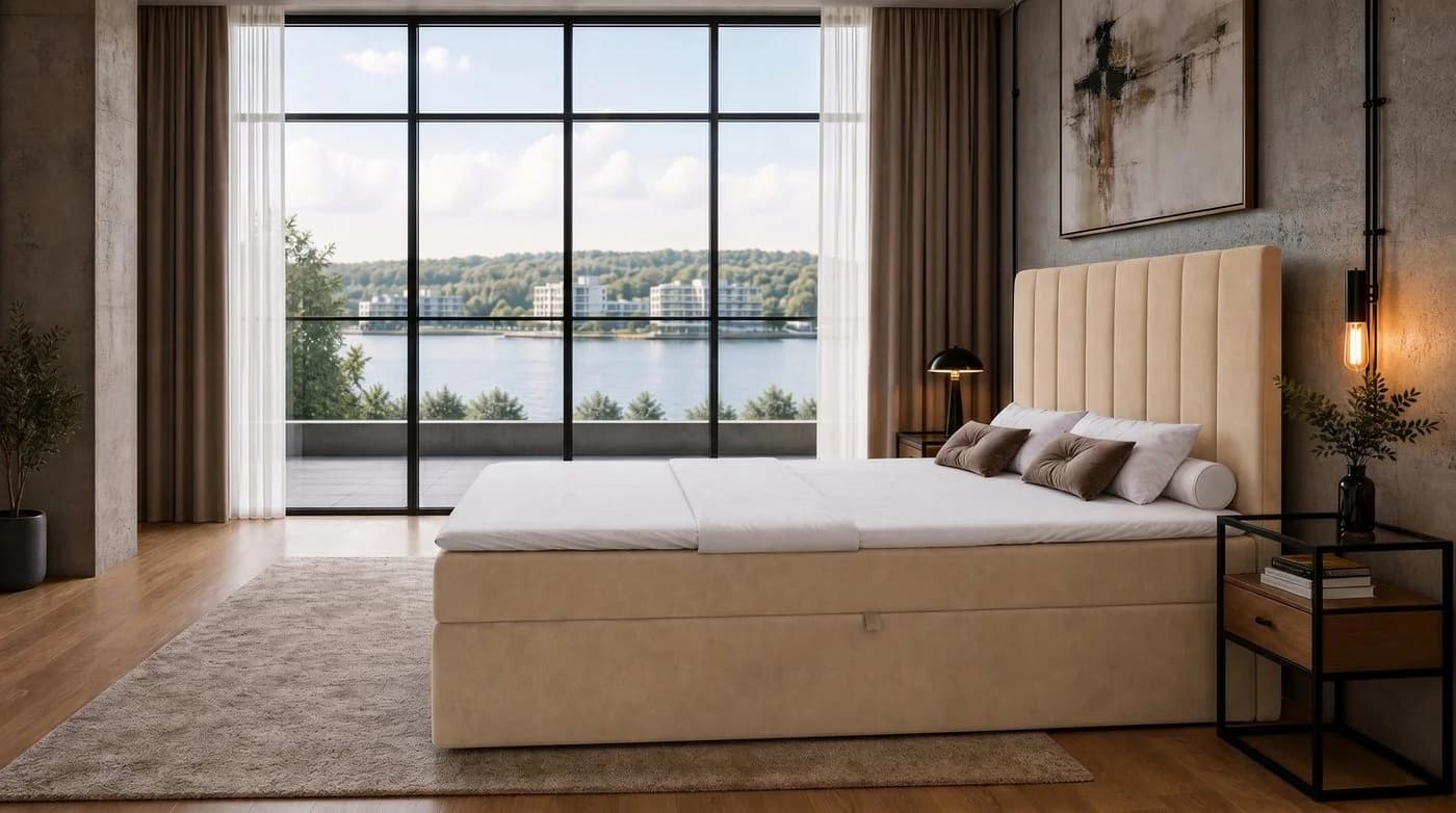 MARPUR Boxspringbett NERO mit 2 Bettkästen & Bonellfederkern H3 - Bild 4