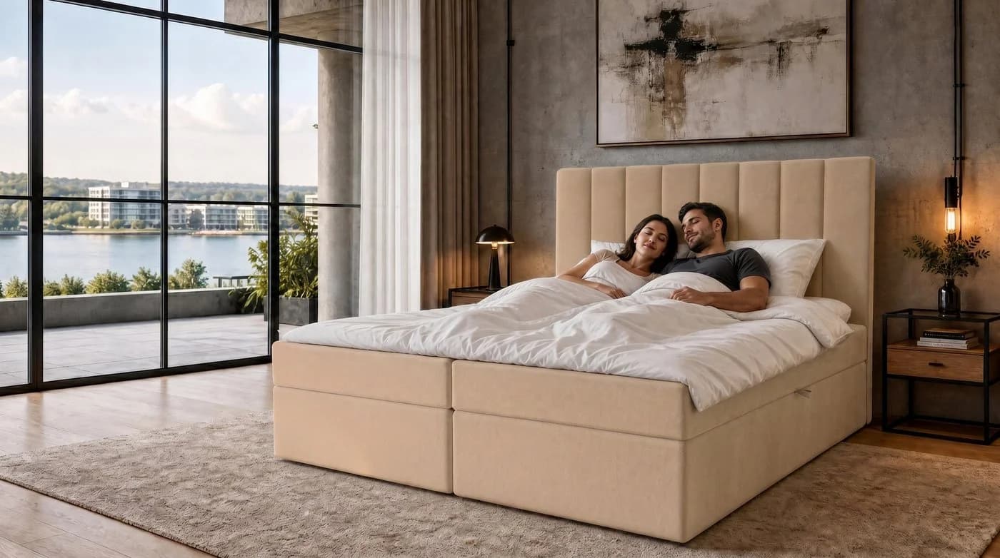 MARPUR Boxspringbett NERO mit 2 Bettkästen & Bonellfederkern H3 - Bild 5
