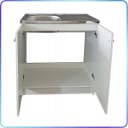 STAMAR Spülenschrank Küchenschrank 80cm Weiß Spüle 50x80 Abtropf Armatur Chrom Set Bild 1