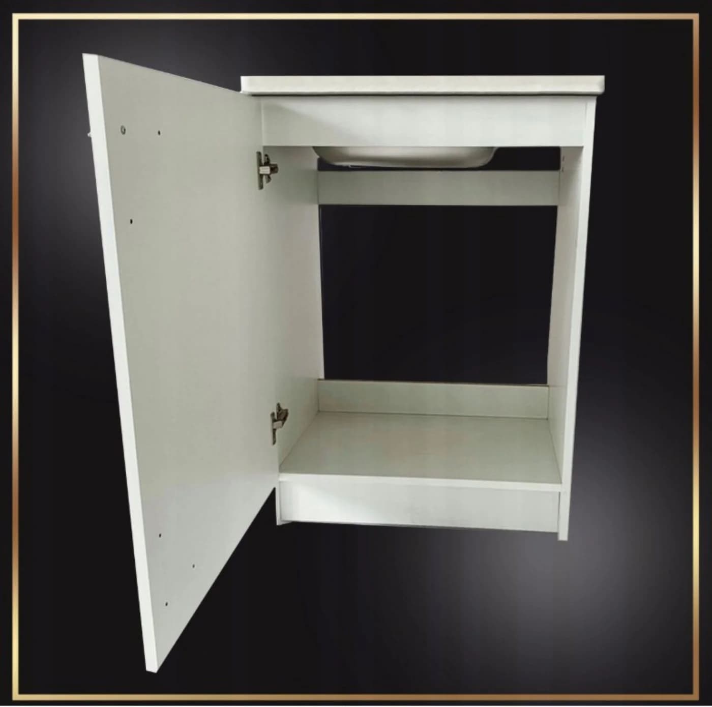 STAMAR Spülenschrank 60cm Weiß mit Spüle und Armatur - Bild 3