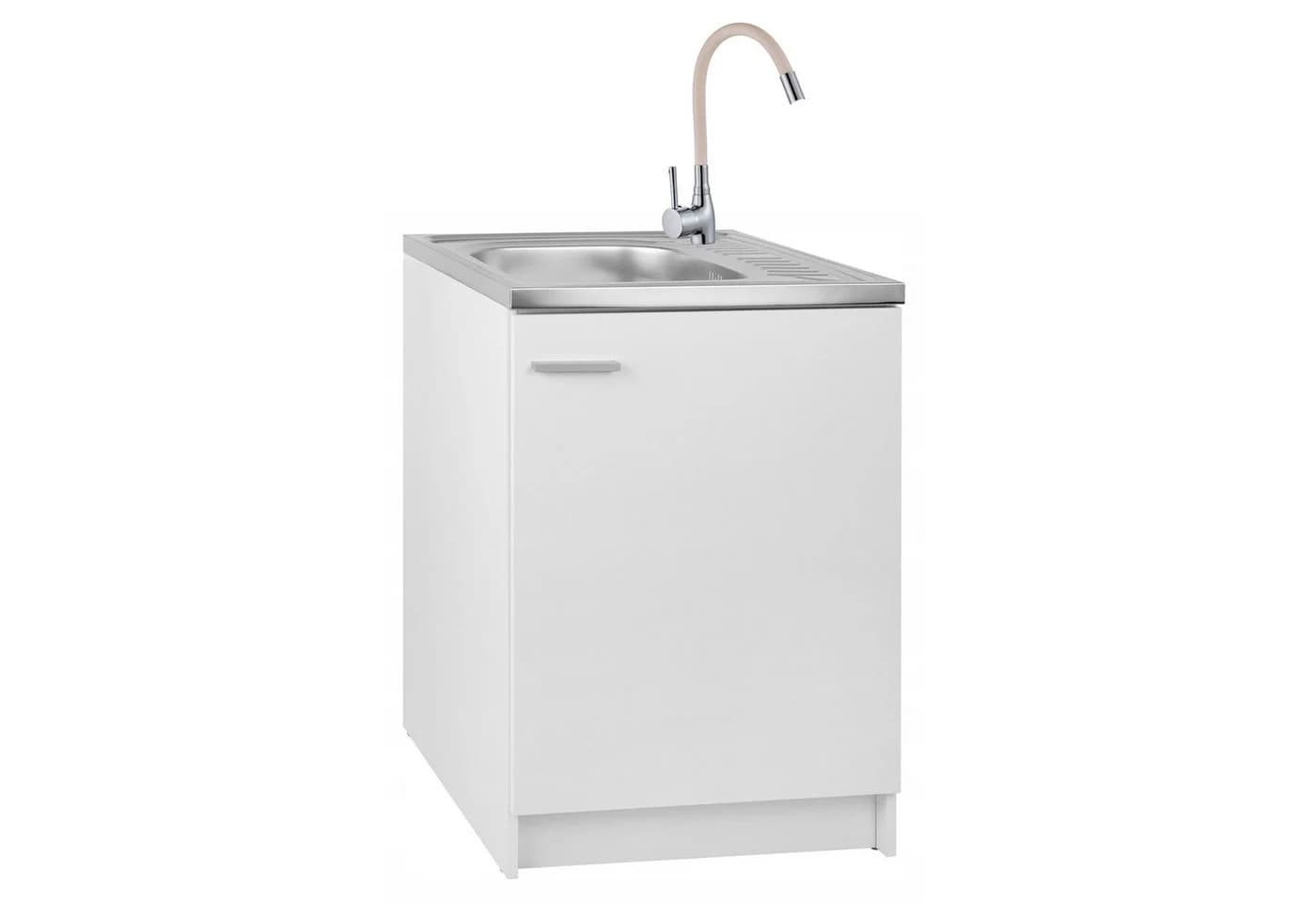 STAMAR Spülenschrank 60cm Weiß Deante Spüle Beige Flex-Armatur - Bild 2