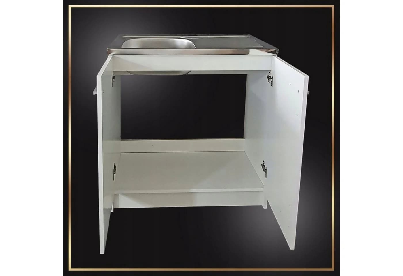 STAMAR Spülenschrank 80cm Weiß Spüle