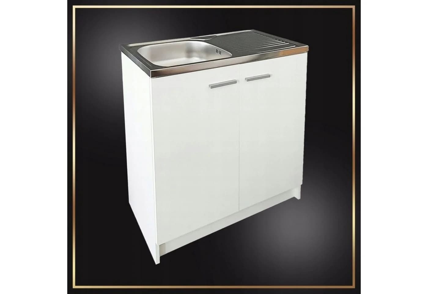 STAMAR Spülenschrank 80cm Weiß Spüle - Bild 3