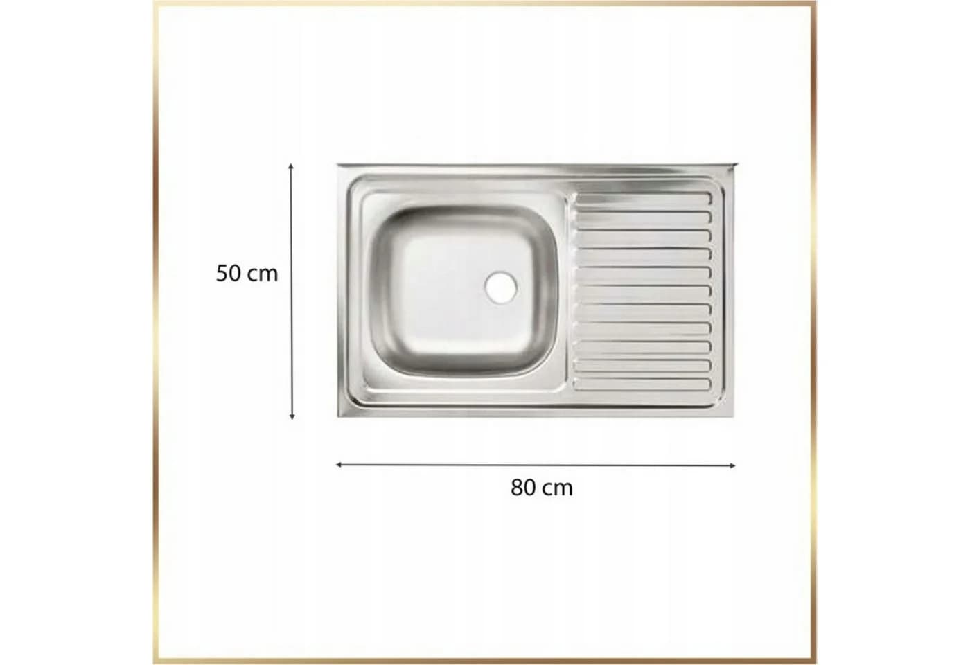 STAMAR Spülenschrank 80cm Weiß Spüle - Bild 5